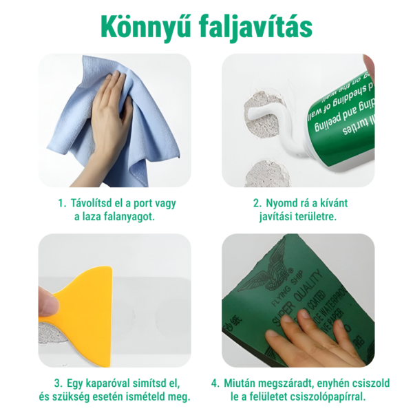 WALLMENDR – Gyors javításra és foltok elfedésére szolgáló szer falakhoz (1+1 INGYENES) - Image 3