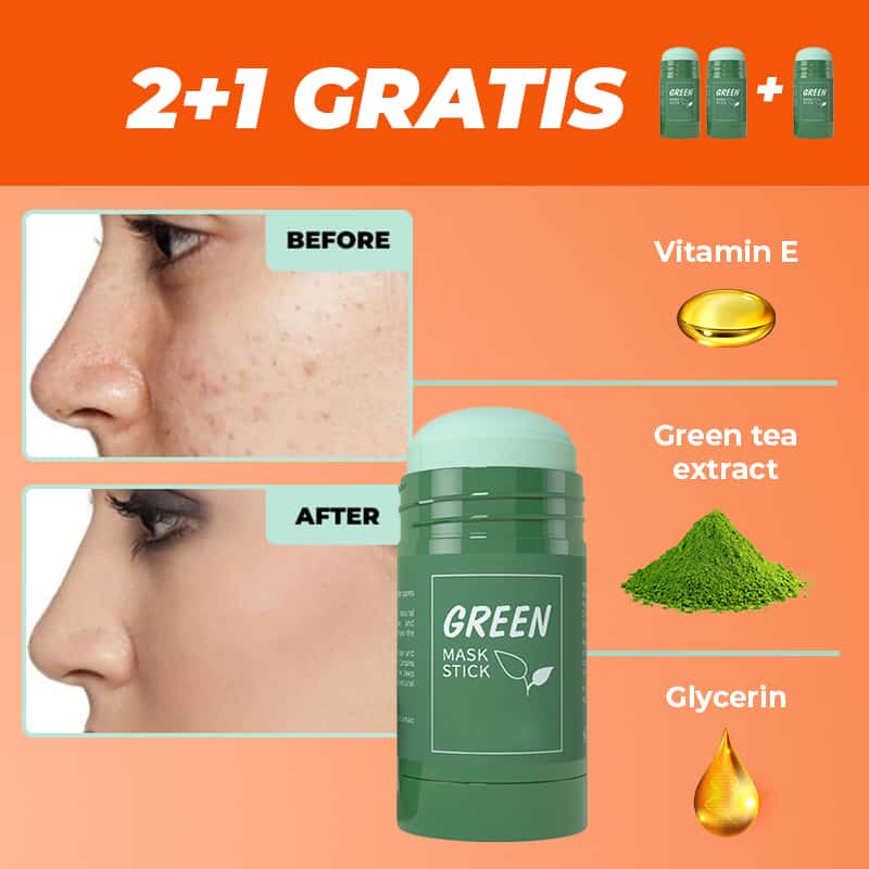Bőrtisztító Zöldtea Agyag 2+1 GRATIS