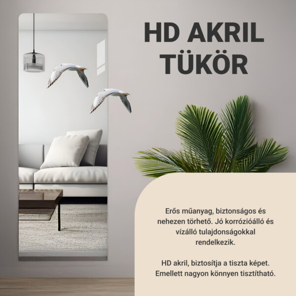 MirrorFlex™ öntapadós flexibilis akril tükör 120 x 40 cm - Image 3