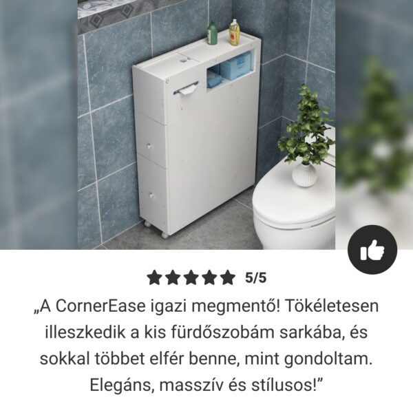 CornerEase™ - Vékony Sarokszekrény Fürdőszobába - Image 7