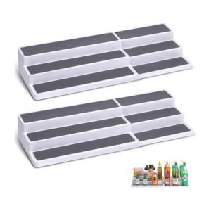 Sortiva™ - 3 szintes, állítható polc többfunkciós rendszerezéshez – 2 darabos készlet