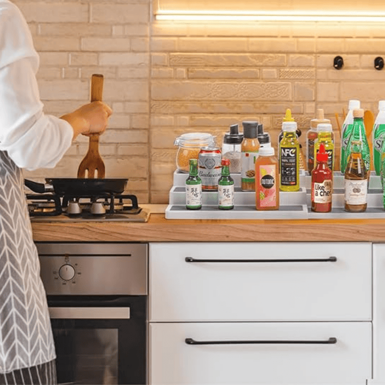 Sortiva™ - 3 szintes, állítható polc többfunkciós rendszerezéshez – 2 darabos készlet - Image 3