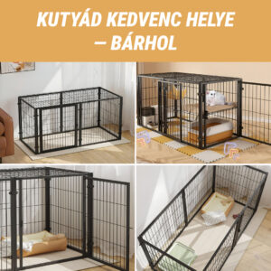 Alternative view of Pawz™ - Összecsukható, többfunkciós kutyakerítés ajtóval és levehető tetővel