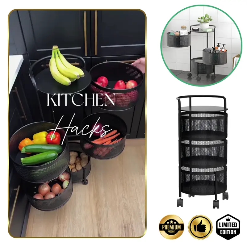 SpinRack™ - Forgó fém rendszerező 3 szintes