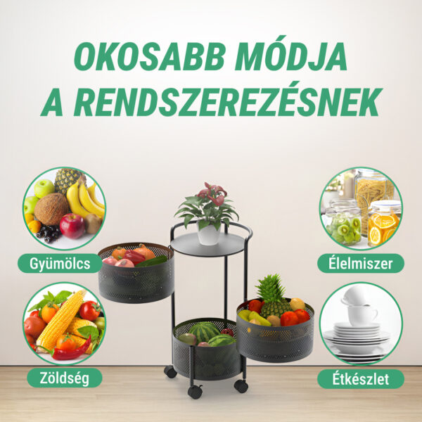 SpinRack™ - Forgó fém rendszerező 3 szintes - Image 2