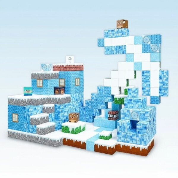 BuildEase™ Téli – Mágneses Építőkockák