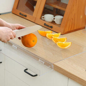 Tavola™ – Akril Vágódeszka Hulladéktartóval és Pultszegéllyel