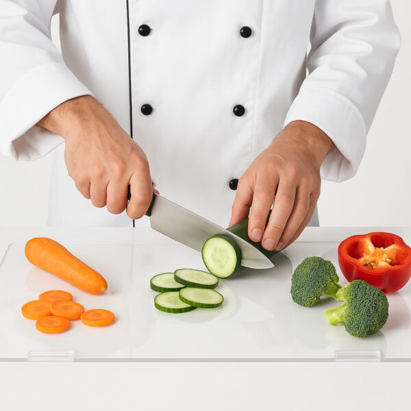 Tavola™ – Akril Vágódeszka Hulladéktartóval és Pultszegéllyel - Image 4