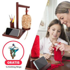 Domaro™ – Fa gombolyagtartó multifunkciós tartóval + INGYEN horgológyűrűk