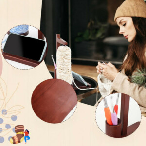 Alternative view of Domaro™ – Fa gombolyagtartó multifunkciós tartóval + INGYEN horgológyűrűk