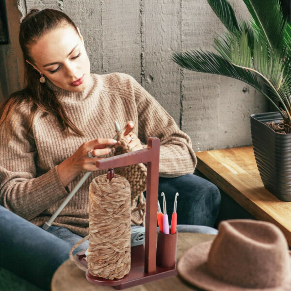 Domaro™ – Fa gombolyagtartó multifunkciós tartóval + INGYEN horgológyűrűk - Image 3