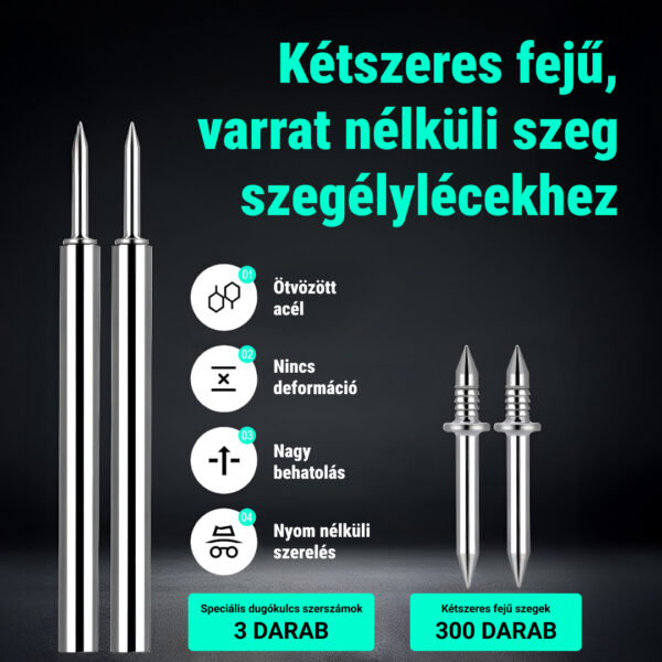 Naox™ - 500 darabos szegélyléc dupla szög készlet szerszámokkal - Image 2