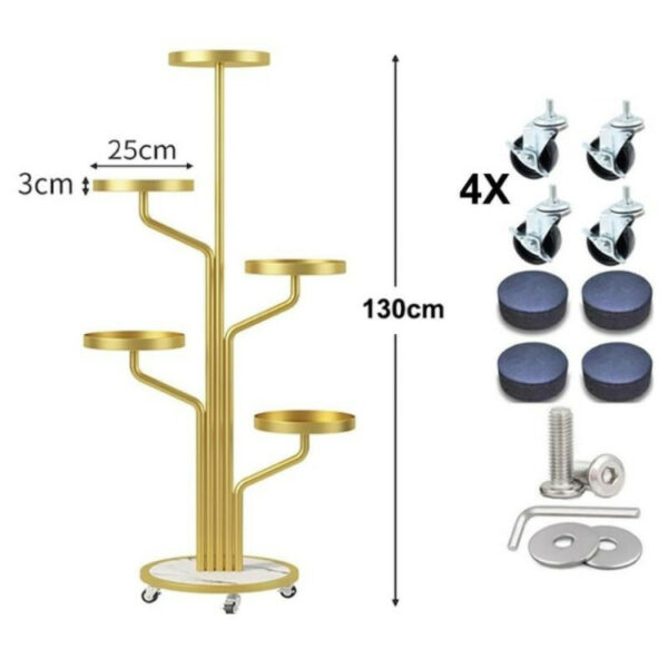 Floro™ - Elegáns, 5 szintes növénytartó kerekekkel - Image 7