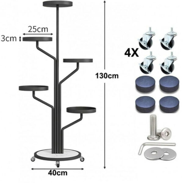 Floro™ - Elegáns, 5 szintes növénytartó kerekekkel - Image 8