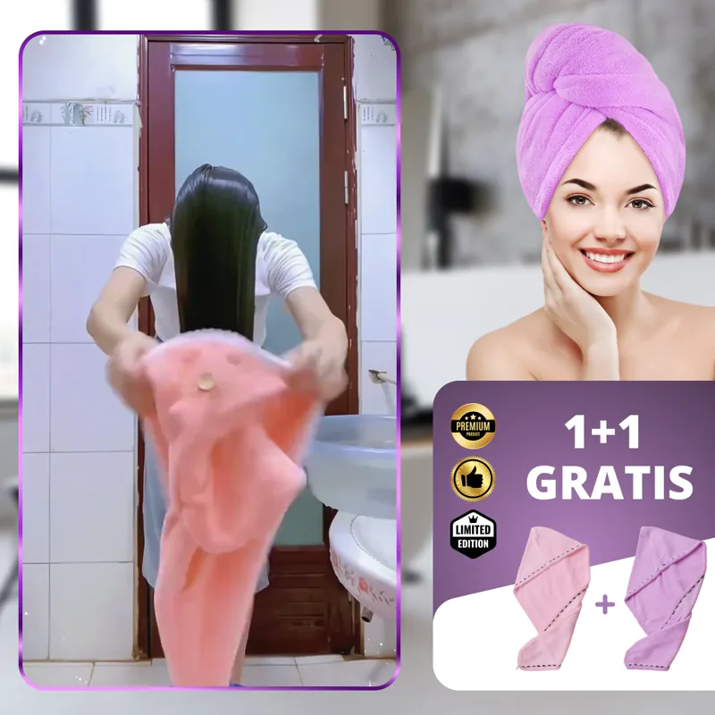 HAIRGLOW® – Gyorsan Száradó Haj Törölköző (1+1 INGYEN)