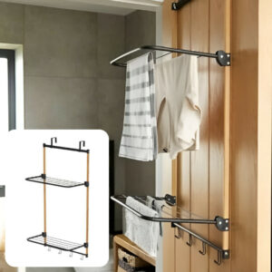 Hanrox™ – Ajtóra Szerelhető Ruhaszárító Bükkfából és Acélból