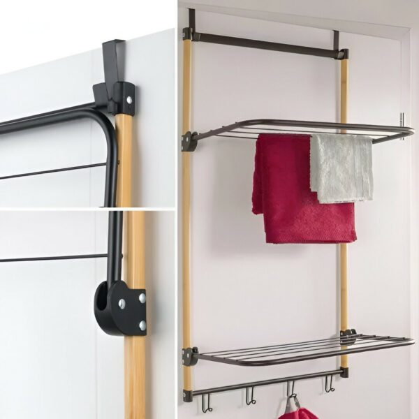 Hanrox™ – Ajtóra Szerelhető Ruhaszárító Bükkfából és Acélból - Image 3