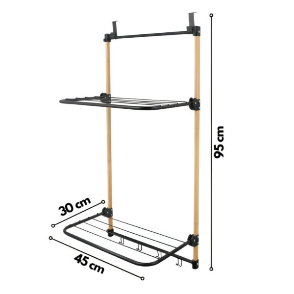 Hanrox™ – Ajtóra Szerelhető Ruhaszárító Bükkfából és Acélból - Image 6